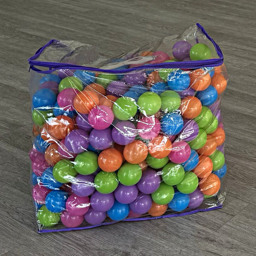 Assorted coloured plastic ball - coloured,